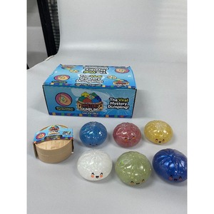Pelota antiestrés de pectina sintética de alta transparencia con purpurina, tipo dumpling, de apriete completo, misteriosa - Product Image 6