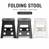 Tabouret pliant portable haut de gamme en plastique épaissi avec poignée pour camping et extérieur, OEM