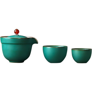 Shangyan Kung Fu <b>Tea</b> Set 1 Teapot 2 Cups Portable Travel Ceramic With <b>Infuser</b> - Product Image 5