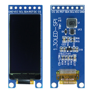 JYC 1.3 "7 พินบอร์ด PCB สีน้ำเงินโมดูลจอแสดงผล OLED SSD1312 ไดร์เวอร์ 64x128 พิกเซลอินเทอร์เฟซ SPI 7 พินหน้าจอขาวดำ L1183 - Product Image 1