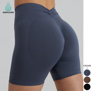 Vente en gros de shorts de gym pour femmes, taille haute, course à pied, en nylon, yoga athlétique, motard personnalisé, sans couture, short de yoga Troa Deportiva Mujer - Product Image 3