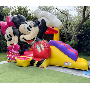 Château gonflable commercial <span class=keywords><strong>Mickey</strong></span> Mouse avec toboggan, château gonflable pour enfants, château gonflable en forme de souris de dessin animé à vendre - Product Image 1