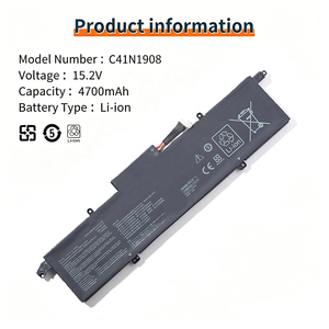 โรงงานขายส่งแบตเตอรี่แล็ปท็อป C41N1908 สำหรับ AS US ROG Zephyrus G14 <span class=keywords><strong>GA401</strong></span> GA401I GA401IH GA401QM แบตเตอรี่โน้ตบุ๊กทดแทน - Product Image 2