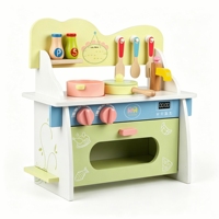 Ensemble de cuisine en bois pour jeu d'imitation, mini-ensemble de cuisine de simulation, accessoires de cuisine, jeu de rôle pour tout-petits