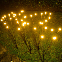 Panneau solaire imperméable à 6, 8, 10, 30 LED, lampes de jardin, lampe solaire d'extérieur, lampe à lucioles, LED à vent, nouvelle collection
