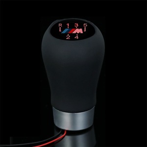 Pommeau de levier de vitesse en cuir LED M5 M6, sans emblème, ergonomique, pour BMW, Mercedes Benz, Volkswagen - Product Image 2