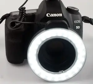 high quality 5500k W48 photography ring flash lens video camera lights For Nikon Canon camera 700D 650D 6D 5D III 7D 70D etc