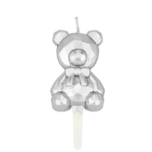 Vela de Osito de Diamantes, Velas de Cumpleaños con Forma de Osito, Cera de Soja Mixta, Decoraciones para Fiestas - Product Image 3