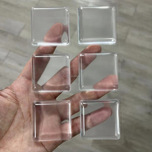 6 pièces clair carré le plus fort auto-adhésif maison mur porte poignée butée pour porte poignée garde porte pare-chocs <span class=keywords><strong>silencieux</strong></span> - Product Image 1