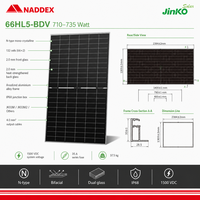 Panneau Solaire Bifacial N-Type JK 66HL5-BDV 710-735W Double Verre à Prix Avantageux pour Module Photovoltaïque Commercial et Centrale Électrique au Sol
