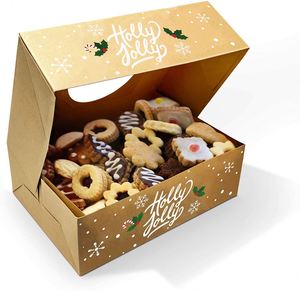 Bulk 12Pack Kraft <b>Christmas</b> Cookie Packaging Box Bakery <b>Christmas</b> Treat Candy Cookie <b>Boxes</b> for Gift Giving Food Packaging <b>Boxes</b> - Product Image 4