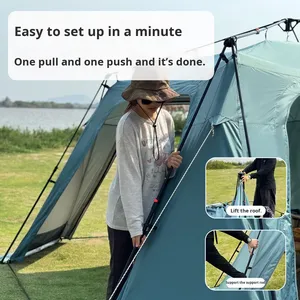 Carpa de Lujo para Exteriores con Forma de Domo, Recubierta de Plata, Apertura Rápida Totalmente Automática, Doble Capa, Cuatro Estaciones, Dos Habitaciones - Product Image 3