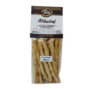 Tissi Panecillos de Maíz Inflado Sin Gluten, Snacks de Granos, 200g x 10 Unidades, Textura Dura Inflada, Hecho en Italia - Product Image 1