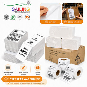สติกเกอร์เปล่าขนาด 50 x 40 x 40 มม. 50 x 30 มม. กันน้ำ 70*40 มม. กระดาษฉลากความร้อน 50*25 มม. - Product Image 2