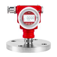 Flush Diaphragm Pressure Level Indicator Transmitter with Digital Display 4-20mA RS485 Output for Tank Liquid Level Measurement