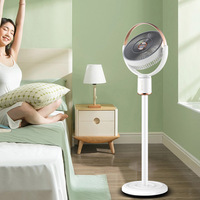 Ventilateur de sol et de table 2 en 1, réglable en hauteur, AC/DC, ventilateur sur pied, 8000 mAh, rechargeable par USB, avec télécommande