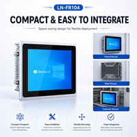 Computadora con Pantalla Táctil de 10.4 Pulgadas Sin Ventilador, Doble LAN, COM, USB para Terminal de Fábrica Inteligente, Compatible con Windows y Linux, PC Industrial