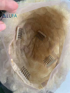 CF86 أشقر ، ضيق أفريقي كينكي كورل ، شعر بشري هندي لمرضى الثعلبة ، أسلوب ما قبل الضفيرة - Product Image 6