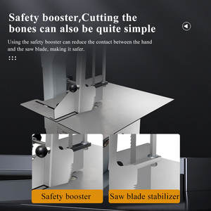 Sega per Ossa 1800W, Corpo Completo in Acciaio Inox 304, Lama 2025mm con Contenitore per Residui, Arresto di Emergenza, 110/220/240V - Product Image 3