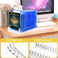 Support organisateur de stockage de jeu vidéo en acrylique pour PS5 PS4 PS3 support de mallette de stockage support de jeu PS5 présentoir de boîte de jeu
