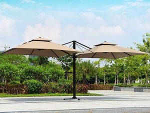 Paraguas romano de patio al aire libre impreso con logotipo personalizado de alta calidad, sombrilla de jardín, sombrilla de Patio en voladizo - Product Image 6