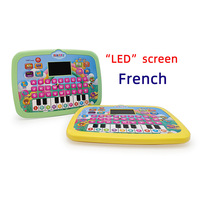 MKTOYS - Tableta de Juguete Electrónica de Plástico con Pantalla LED para el Aprendizaje del Francés para Niños de 5 a 7 Años
