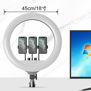 ไฟวงแหวน18นิ้ว LED เติมความงามไฟสามสีปรับความสว่างสูงแบตเตอรี่ถ่ายภาพพร้อมกระเป๋า - Product Image 5