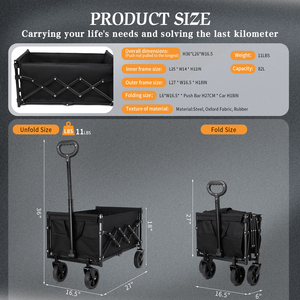 CS uzatma uzun bahçe katlanır taşıma arabası katlanabilir plaj vagon sepeti açık kamp katlanabilir plaj market arabası - Product Image 2