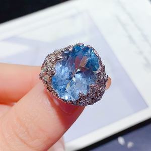 Anello da Donna in Argento 925 con Gemma di <span class=keywords><strong>Tanzanite</strong></span> Naturale, Gioiello Trendy per Uso Quotidiano e Fidanzamento - Product Image 2