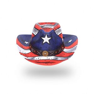 Venta al por mayor Verano Western Cowgirl Dallas Sombrero de vaquero de paja Sombrero de cubo Sombrero Stetson Usa Sombrero de vaquero para hombres - Product Image 2