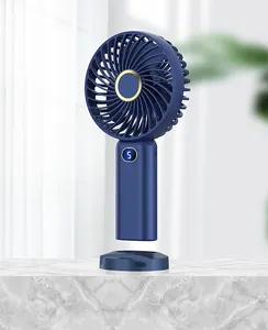 Toptan kc taşınabilir usb 2400mAh şarj edilebilir fan mini elektrikli el fanı LED ekran ofis masaüstü hava fanı