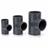 Sambungan Pipa UPVC Equal Tee Diameter Besar DN65-DN150 PVC-U untuk Saluran Air Industri