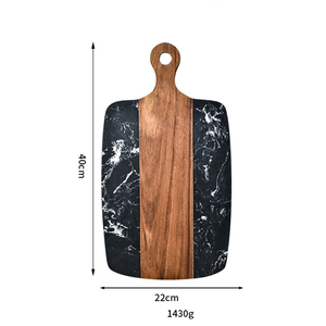 Tabla de Cortar de <span class=keywords><strong>Madera</strong></span> y Mármol de Gran Tamaño, 15.74x8.66 Pulgadas, Tabla para Charcutería, Apta para Grabado Láser - Product Image 2