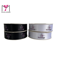MUYANG Ruban avec logo Rouleau de ruban de satin imprimé en feuille d'or gros-grain Designer de luxe Cadeau de décoration personnalisé Fleur