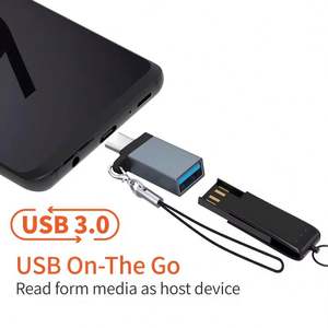 Adaptateur OTG USB 3.0 mâle vers USB-C femelle, transfert de données 10 Gbps, protection OTP, neuf, matériau ignifuge pour PC et mobile - Product Image 2