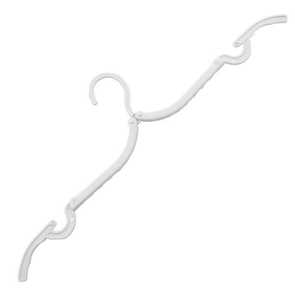White folding clothes hanger