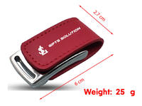 Memoria USB 3.0 de Cuero PU Duradera con Logotipo Personalizado, Chip Flash de Clase A, Cierre Magnético, Capacidad de 8GB/16GB, Regalo