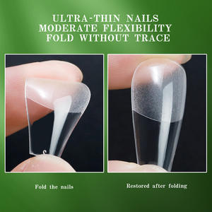Uñas Postizas Transparentes con Forma de <span class=keywords><strong>Ballet</strong></span> al por Mayor, Estilo Europeo e Instagram, Uñas Postizas con Pegamento de Cobertura Total, Suministro de Fábrica, Stock Disponible - Product Image 4