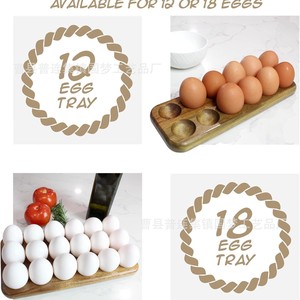 Independent Brands Wooden Egg Tray 6 Holes Freshness Preservation <b>Kitchen</b> Storage For Eggs And Duck Eggs - Product Image 2