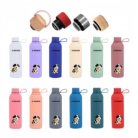 Offres Spéciales 350/500/750/1000ml bouteilles d'eau avec couvercle en bambou bouteilles d'eau étanche voyage Sport bouteille pour les étudiants