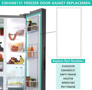 ปะเก็นประตูช่องแช่แข็ง5304506131เข้ากันได้กับชิ้นส่วนของ frigidaire, <span class=keywords><strong>crosley</strong></span>, KEN-more FFFH20F2QWF ตู้เย็น, FFFH20F2QWG - Product Image 2