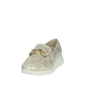 Amarpies Mocasines de mujer AMD28405 Zapatos planos color platino con diseño perforado y suela gruesa - Product Image 6