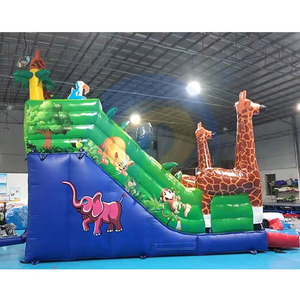 Mighty con hươu cao cổ đười ươi <span class=keywords><strong>Tiger</strong></span> voi Inflatable bouncy lâu đài trượt Safari động vật nhảy Inflatable <span class=keywords><strong>Slide</strong></span> cho trẻ em - Product Image 4