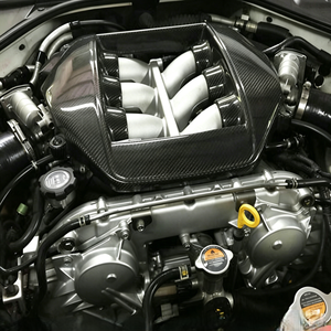 ฝาครอบเครื่องยนต์คาร์บอนไฟเบอร์ 3K Prepreg สำหรับ Nissan GT-R R35 ปี 2008-2023 - Product Image 2