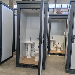 Práctico lujoso inodoro móvil portátil cuarto diseño moderno de ducha baño sanitario prefabricado para varias personas para uso público - Product Image 2