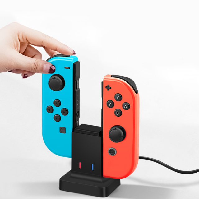 Portable Charger Base Dock 2 in 1 Stand for Nintendo Switch/Oled Controller Charging Dock Station Charger