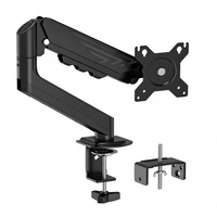 Nouveau support d'écran Elecom, bras simple en alliage d'aluminium, compatible avec les écrans de 17 à 32 pouces, capacité de charge de 9 kg, ressort à gaz, compatible VESA, noir
