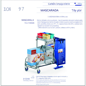 Carrello Super Pulizia in Acciaio Inox 420, Capacità 77 L, Carrello Multiuso - Product Image 2