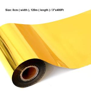 <span class=keywords><strong>1.2</strong></span> x 400ft pelle abbronzante macchina PU trasferimento di calore anodizzato dorato decorazione fai da te panno pacchetto scatola stampa a caldo carta stagnola - Product Image 4