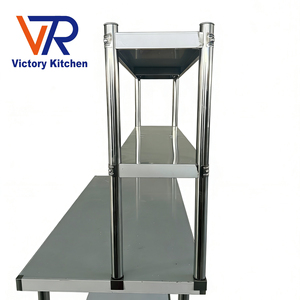 Barra de Condimentos de Acero Inoxidable de Alta Resistencia VCT, Estante Superior de 1 Nivel para Banco de Trabajo, Móvil, Capacidad de 300 kg, Equipo de Cocina para Hoteles - Product Image 1